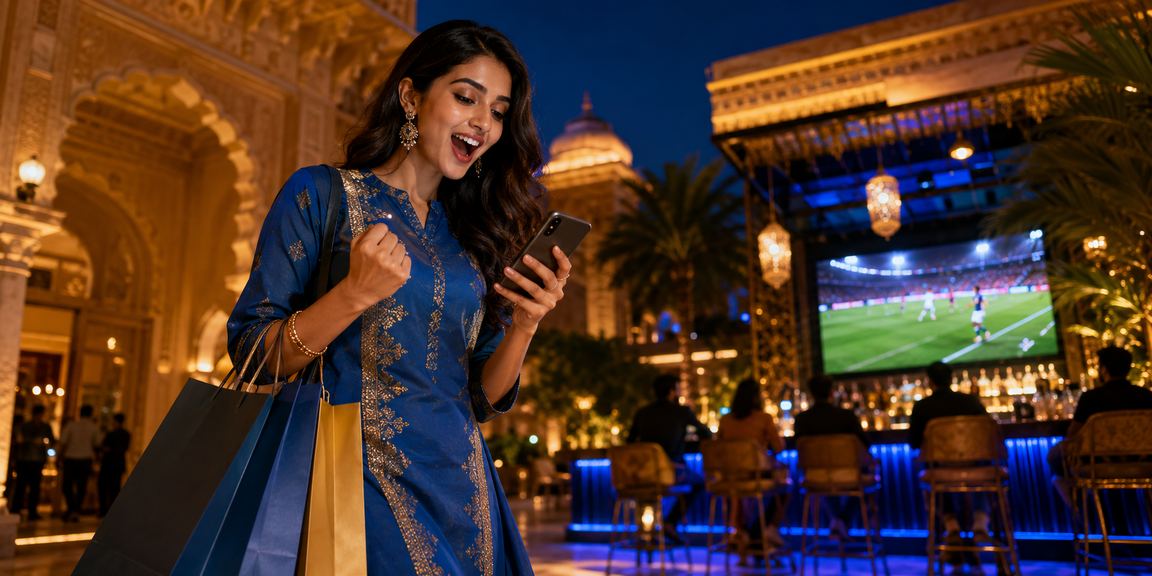 Excited Indian player enjoying Aviator game on mobile in Mumbai