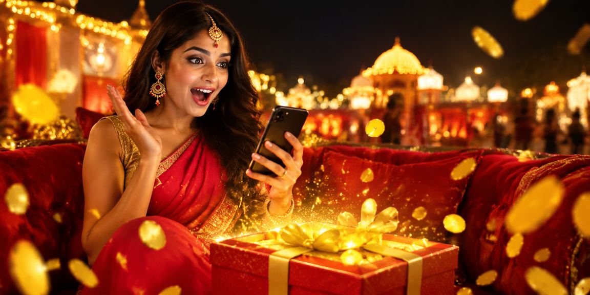 Modern mobile casino with red and gold theme in India