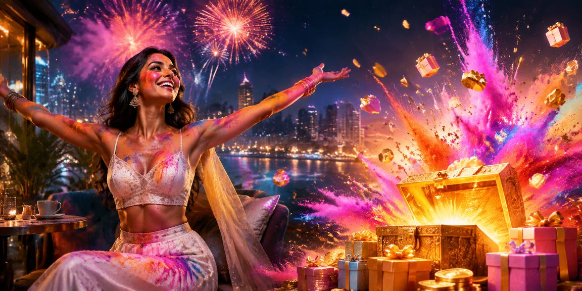 Holi festival celebration with casino deposit bonus Mumbai Bandra